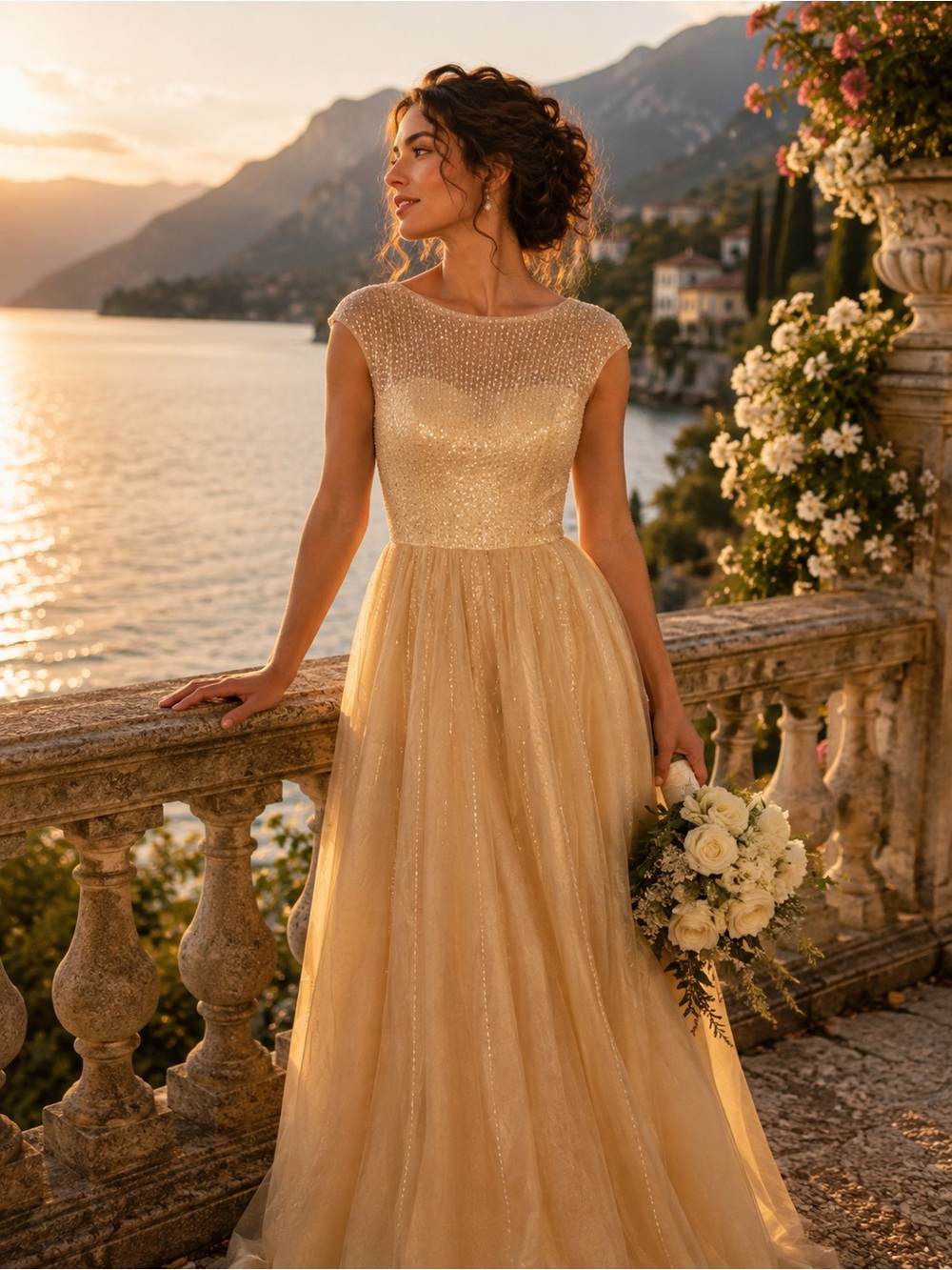 Beaded Princess Wedding Dress